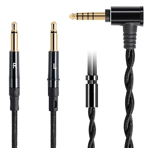 FAAEAL Balanced Cable Replacement for Hifiman Sundara HE4XX,HE400SE,Meze 99 Classics,Denon AH-D7200 Headphones,4.4mm to Dual 3.5mm Works on Sony…