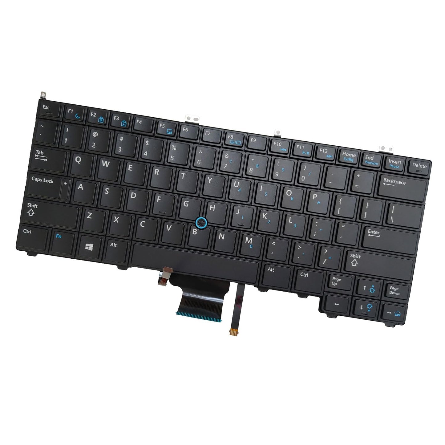 Laptop US Keyboard Compatible for Dell Latitude 12 14 7000 E7440 E7240 E7420 08PP00 PK130VN1B00 Backlit with Pointer Sticker