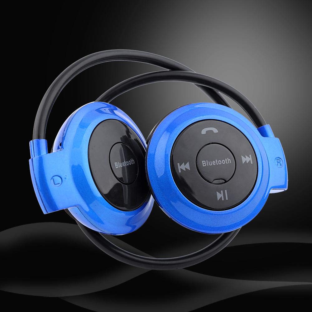 Mini Stereo Headset, Bluetooth Headphone Earpiece TF FM Sports Earphone(Blue) for Mobile and Smartphone Accessories