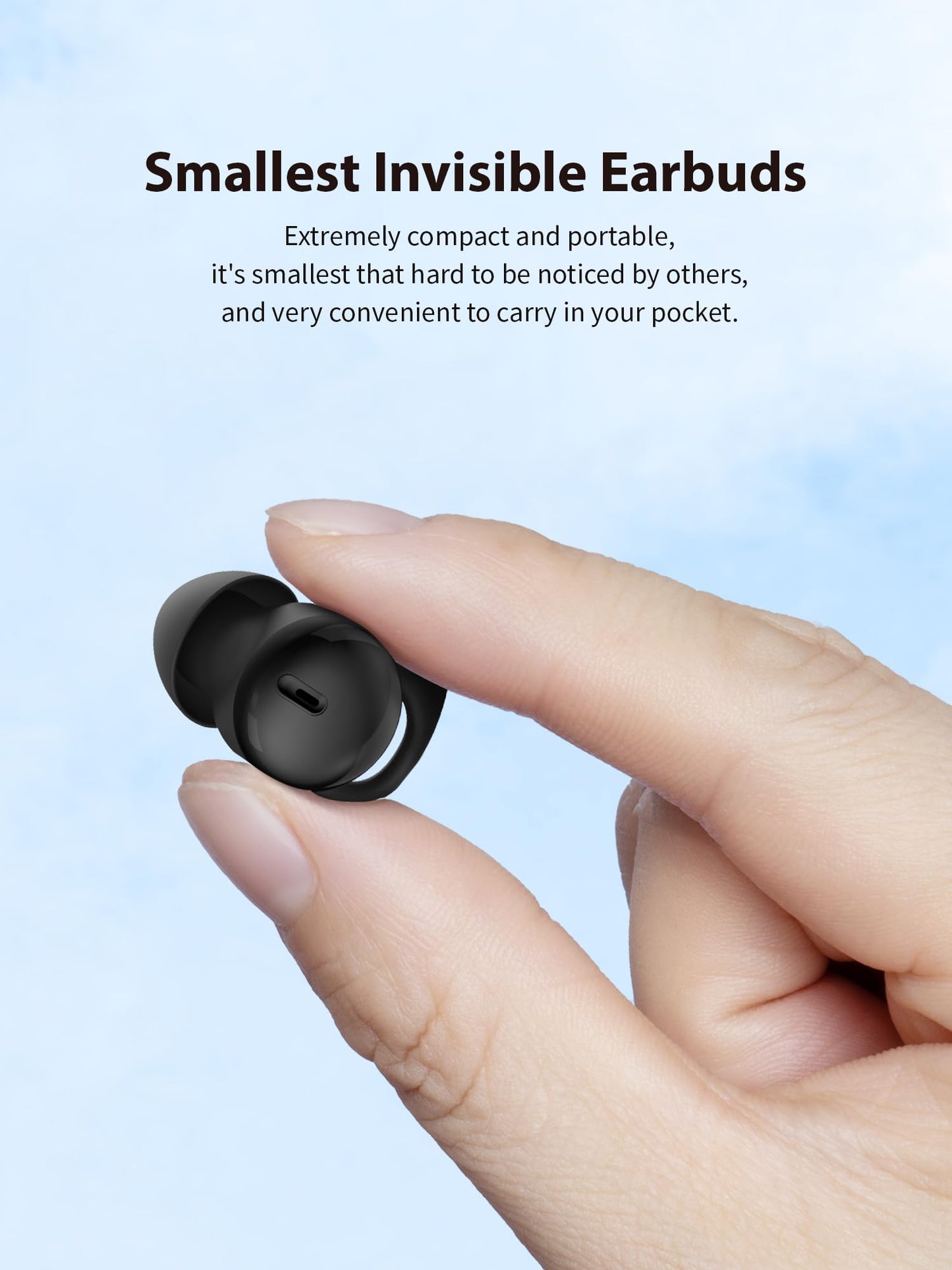 DAGKHE Sleep Headphones, Invisible Sleep Earbuds for Side Sleepers