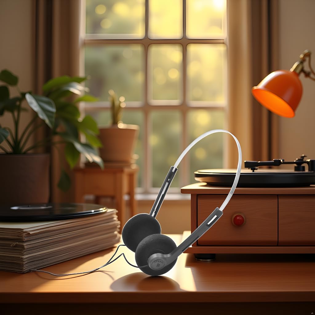 Retro Lightweight Earphones,Over-Ear Headphone,Vintage Feelings Underwire Headphones,Hi-Fi Stereo Earphone Headset,Headphone,for Most Mobile Phones…
