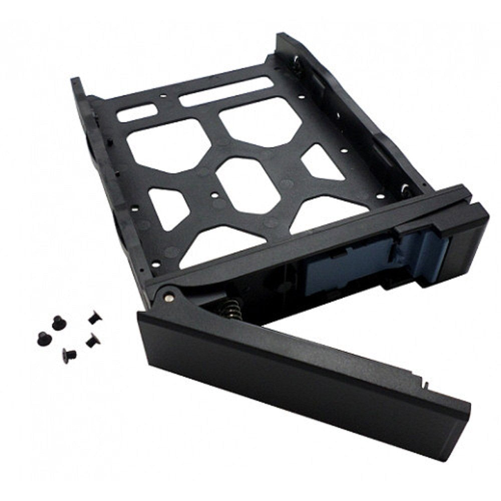Qnap TRAY-35-NK-BLK03 HDD Tray for 3.5" & 2.5" Drives without Key Lock, Plastic Construction, Toolless Build, Black