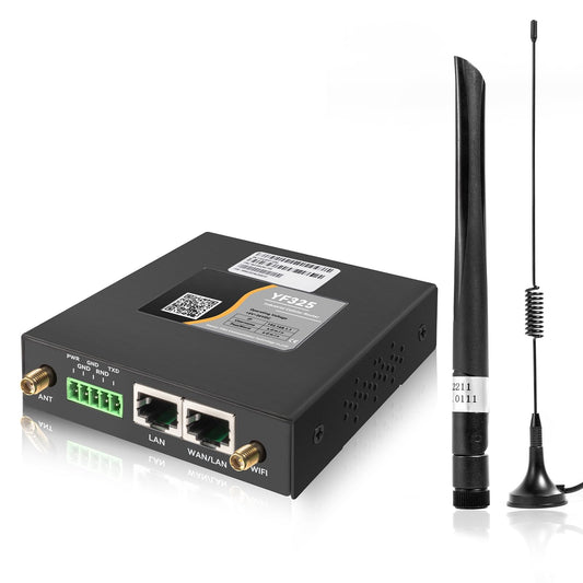 4G VPN Router, Industrial 4G LTE Router Yeacomm YF325 WiFi Modem Unlocked with Dual Sim Card Slot, RS232, External Antenna Cellular Modem in
