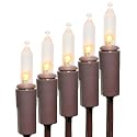 LUCKY SHINE 150 LED Warm White Christmas Lights, Commercial Grade Decorative Lighting String Brown Wire 50 FT, for Indoor Outdoor Party, Garden, Patio