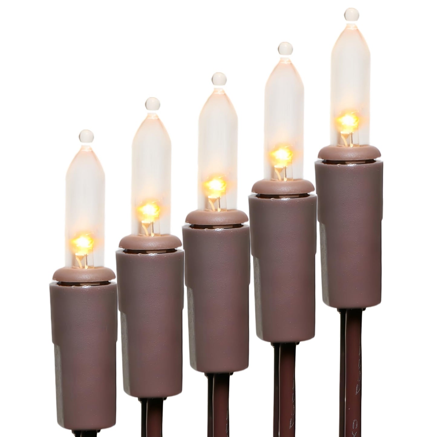 LUCKY SHINE 150 LED Warm White Christmas Lights, Commercial Grade Decorative Lighting String Brown Wire 50 FT, for Indoor Outdoor Party, Garden, Patio