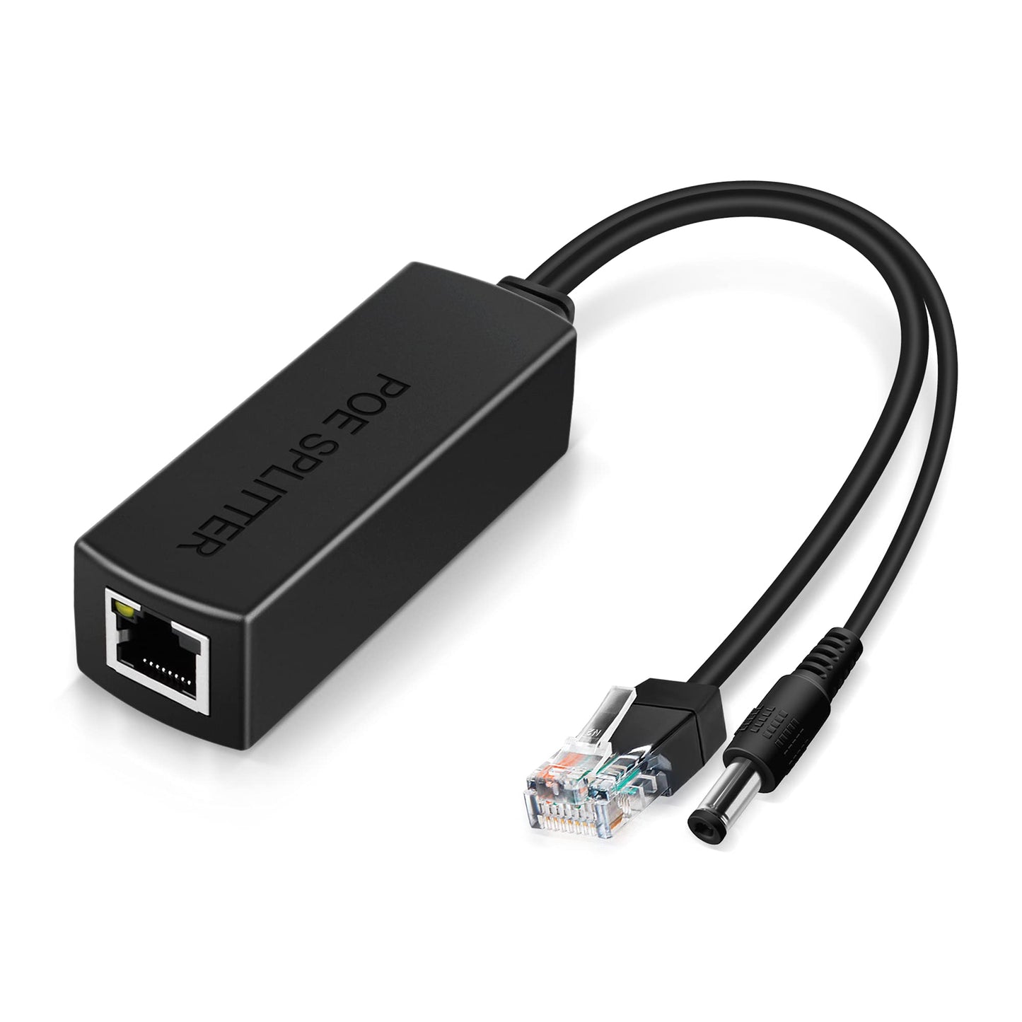 PwrON Active POE Splitter Adapter, 48V to 12V, IEEE 802.3af Compliant, 10/100Mbps up to 100 Meters for Surveillance Camera, Wireless Access Point