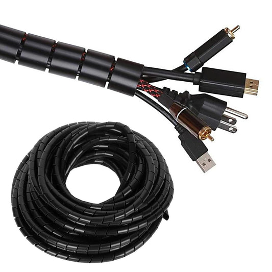 Spiral Cable wrap, 39FT Wire wrap,1/2 inch Spiral Cable Wraps for Cords Covers Bundle Sleeve Hose for Computer, Power,PC, Audio & Video Electrical