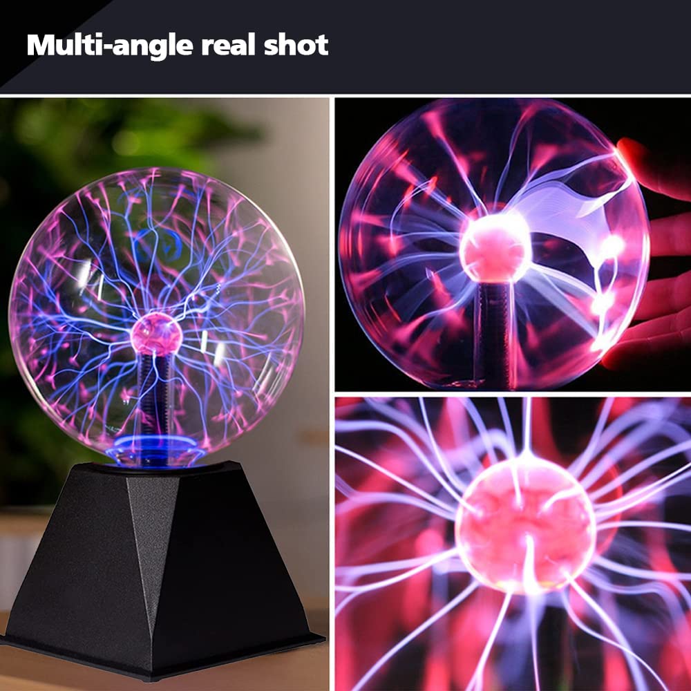 Mcoplus 8 Inch Plasma Ball, Lamp/Light, Electric Nebula Lightening Ball, Touch & Sound Sensitive, for Parties, Home, Decorations, Gift for Holiday