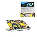 MightySkins Carbon Fiber Skin for HP Chromebook 14" (2018) - Bright Smoke | Protective, Durable Textured Carbon Fiber Finish | Easy to Apply, Remove…