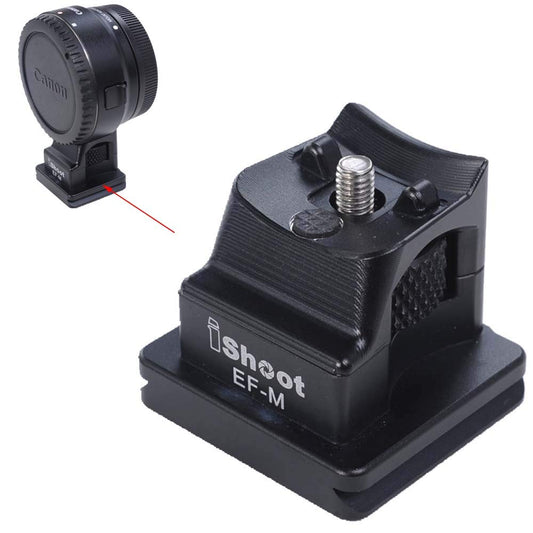 iShoot Tripod Mount Ring Base Lens Collar Foot Replacement Stand for Canon EF-EOS M Camera EOS-M EF-S Lens Mount Adapter Ring, Bottom is Quick Release