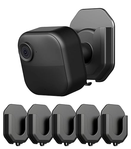 5 Pack Blink Camera Wall Mount No Drill No Screws Holder Compatible with Blink Outdoor 4/Mini/Mini 2 / Ring Indoor Cam (2nd Gen) Cameras Adhesive Wall