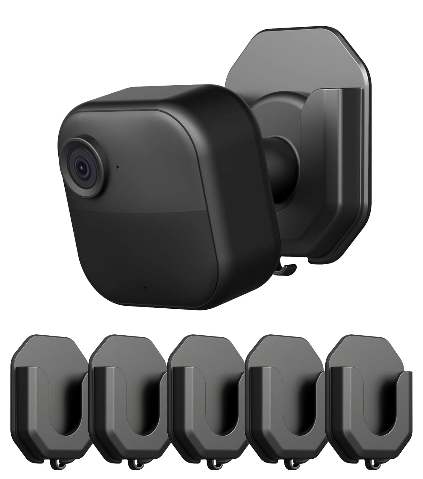 5 Pack Blink Camera Wall Mount No Drill No Screws Holder Compatible with Blink Outdoor 4/Mini/Mini 2 / Ring Indoor Cam (2nd Gen) Cameras Adhesive Wall
