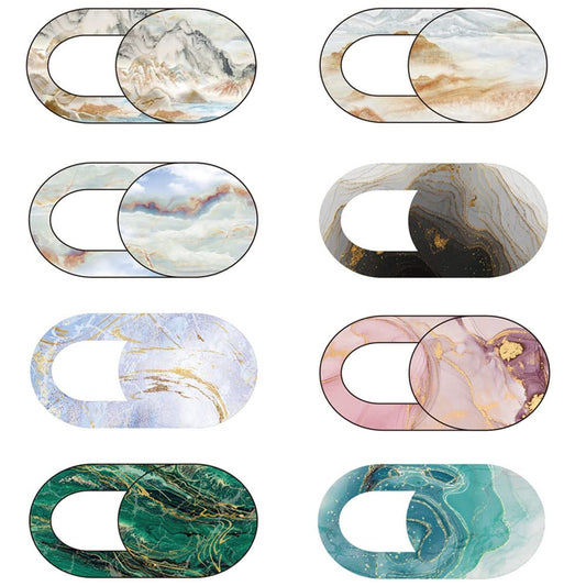 Marble Laptop Camera Cover Slide Cute 8 Pack, Webcam Cover Slide Phone Camera Cover, FadyRaye Ultra-Thin Computer Camera Cover Slide Blocker Fits Cell