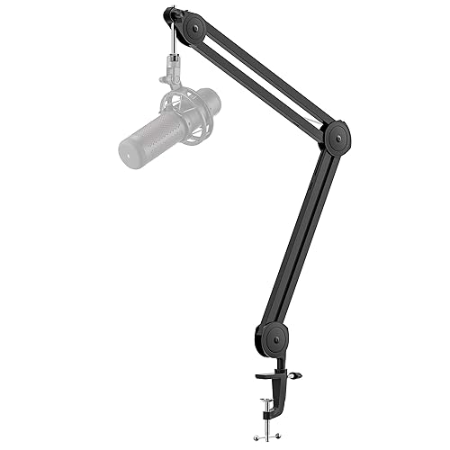 InnoGear Boom Arm Microphone Stand, Max Load 4.4 Lbs Desk Mic Arm Stand for Blue Yeti HyperX QuadCast S SoloCast Shure SM7B AT2020 Fifine AM8 Razer