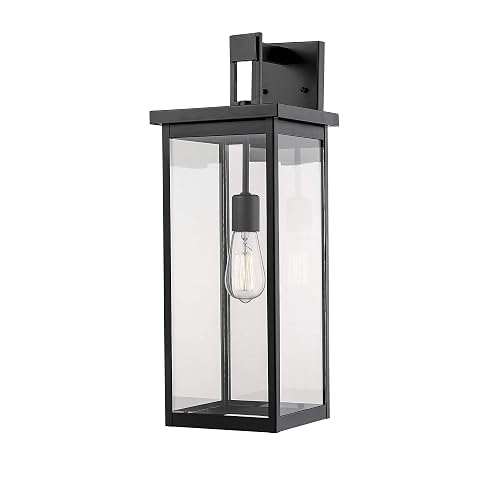 Millennium 2602-PBK Transitional One Light Outdoor Wall Bracket in Black Finish,