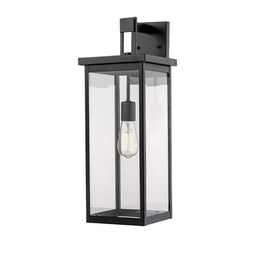 Millennium 2602-PBK Transitional One Light Outdoor Wall Bracket in Black Finish,