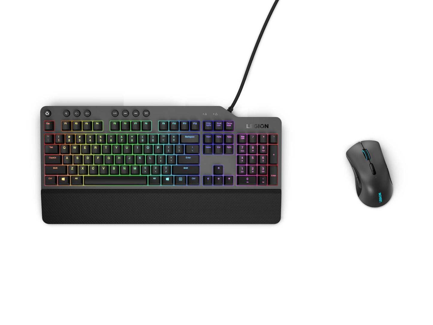 Lenovo Legion M600 RGB Wireless Gaming Mouse - 16,000 DPI, 9 Programmable Buttons, 200-Hour Battery Life, 50-Million Clicks Durability - Ambidextrous