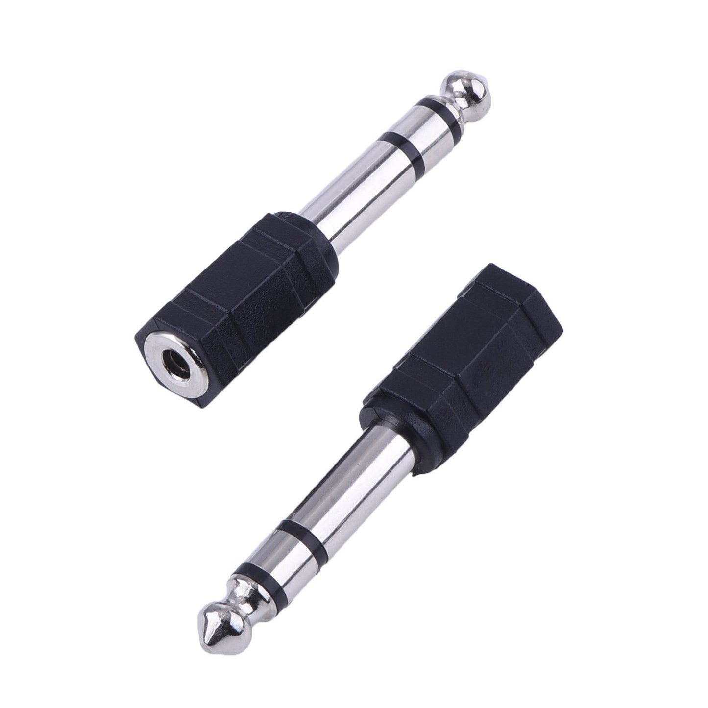 eBoot 6.35mm to 3.5mm Adapter 6.35 mm (1/4 Inch) to 3.5 mm (1/8 Inch) Adapter Female Stereo Audio Earphone, 5 Pieces, Black