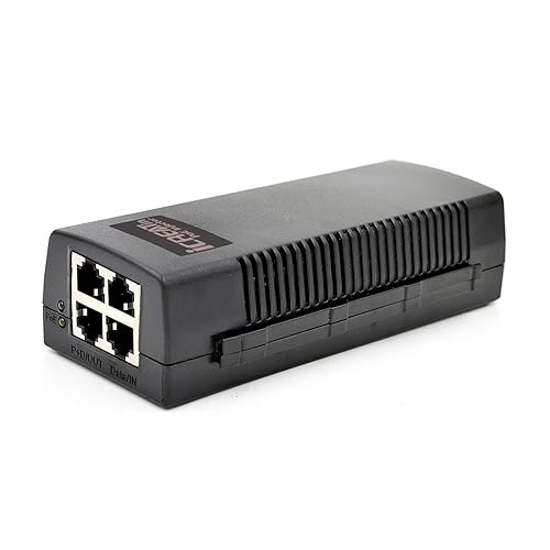 iCreatin 2-Port Gigabit PoE+ Injector Adapter, IEEE 802.3 at and IEEE 802.3 af Compliant PoE Ethernet Switches,10/100/1000Mbps RJ-45, Plug and Play