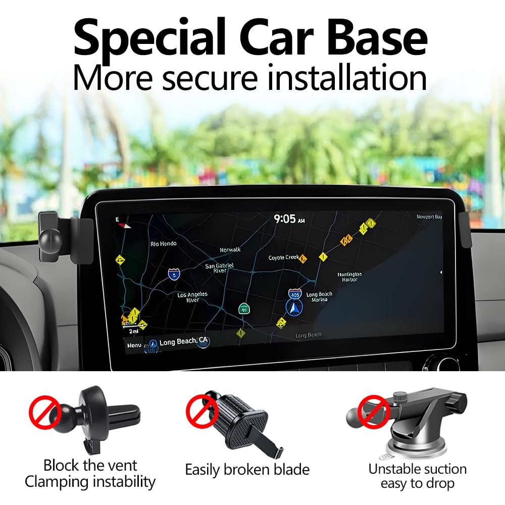 JIEZMO Car Magnetic Phone Mount for Hyundai Kona 2018 2019 2020 2021 2022 2023 [ 10.25 inch Touchscreen ] Auto Accessories Best Cellphone Holder Cell