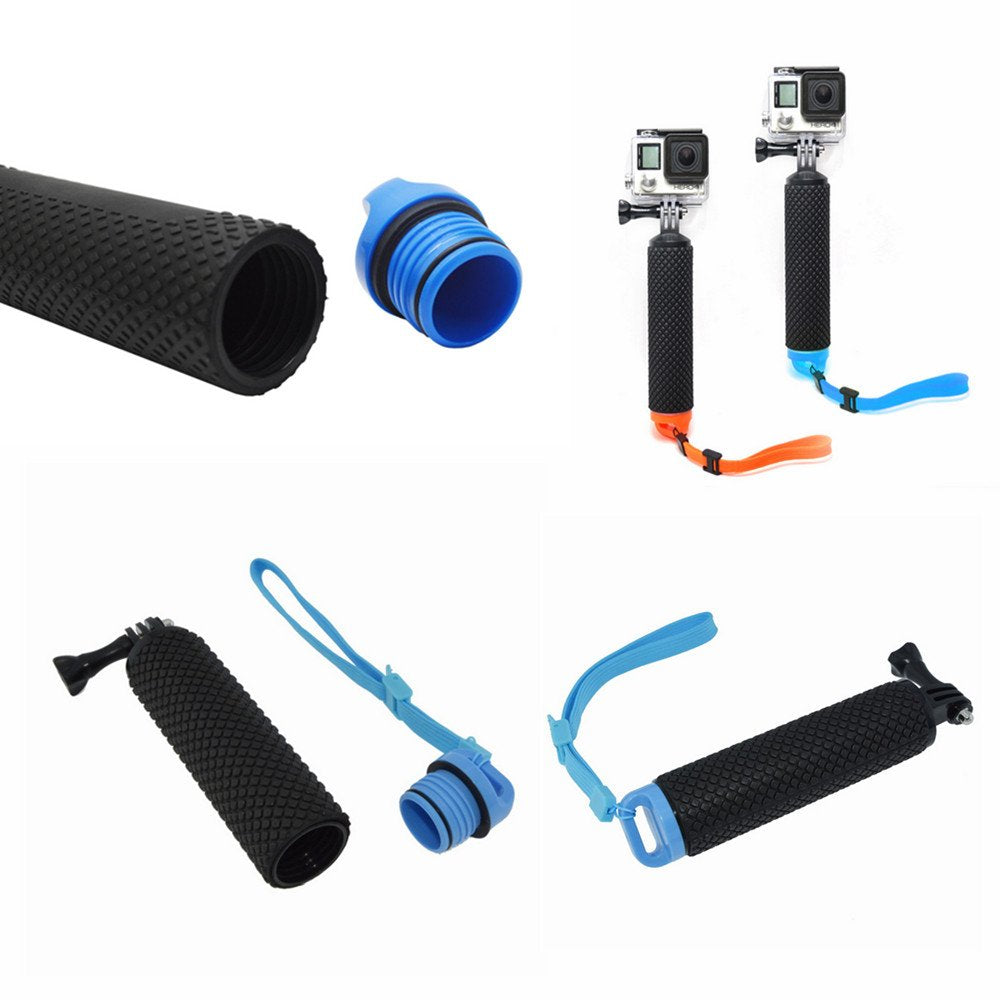 MeetRade Floating Hand Grip Waterproof Handheld Underwater Sport Selfie Stick Monopod Handle Grip Accessories Kit Diving Tripod Mount for GoPro HD