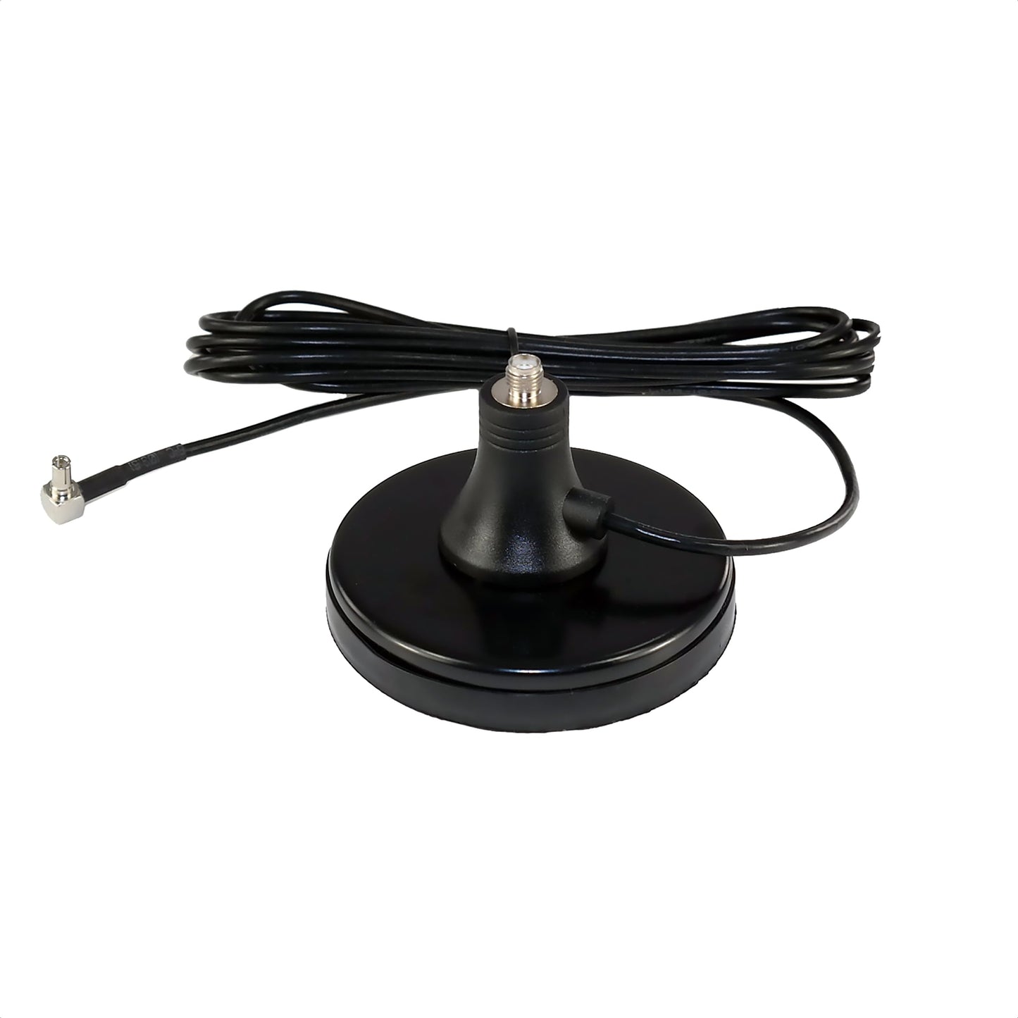 Proxicast Premium Extra Large 3-Inch SMA to TS9 Magnetic Base Stand - 6.5 Foot Coax Cable Lead - Convert SMA Antennas to TS9 Mag Mount for Connection