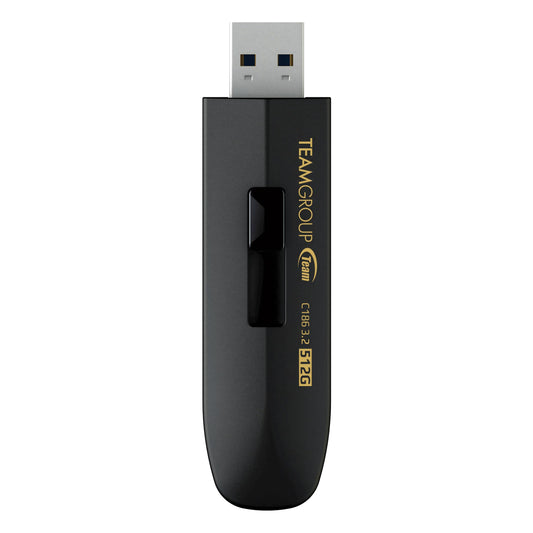 TEAMGROUP C186 512GB USB 3.2 Gen 1 (USB 3.1/3.0) Read 100MB/s Flash Thumb Drive, External Data Storage Memory Stick Compatible with Computer/Laptop