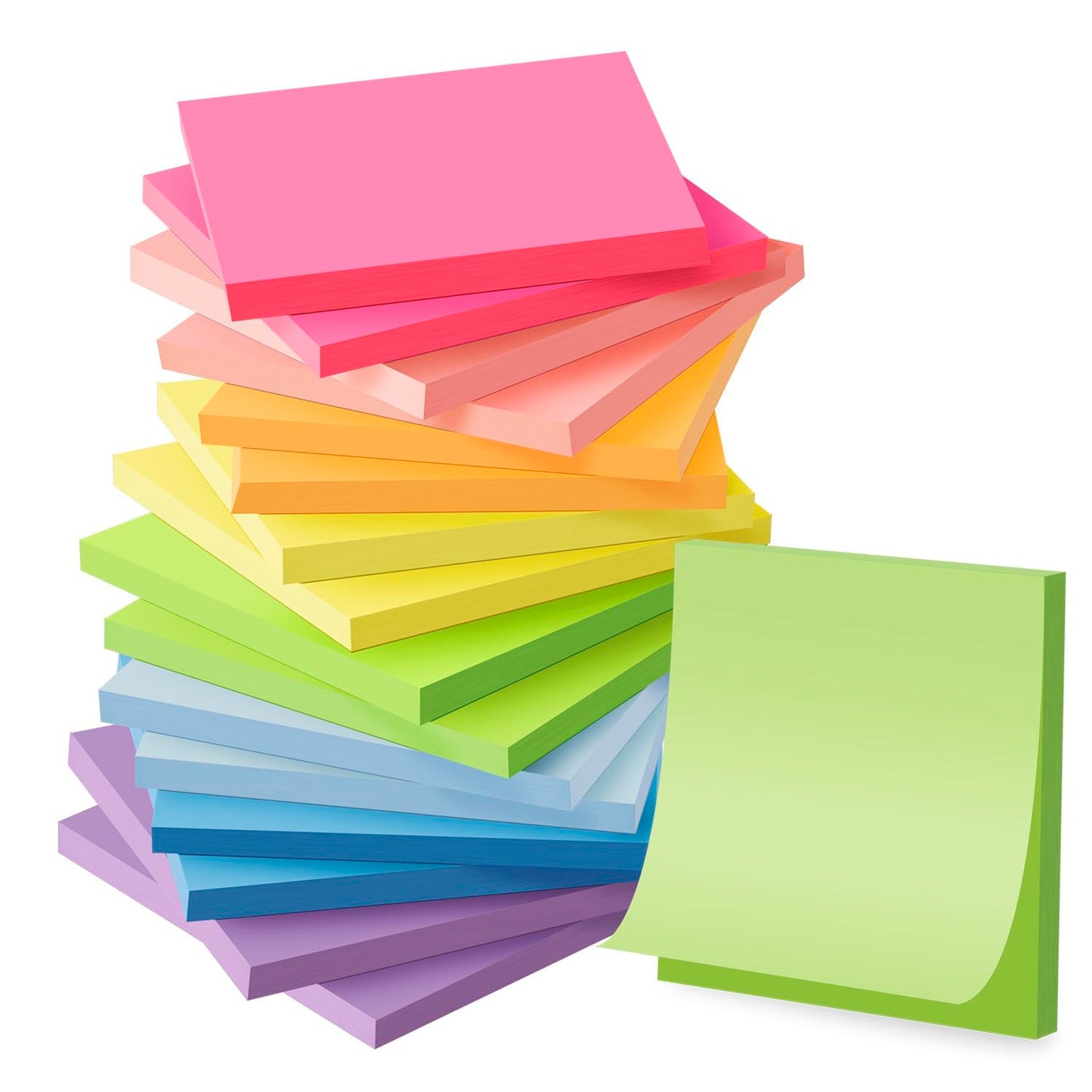 (16 Pack) Sticky Notes 3x3, Self-Stick Pads Bright Colors Sticky Note