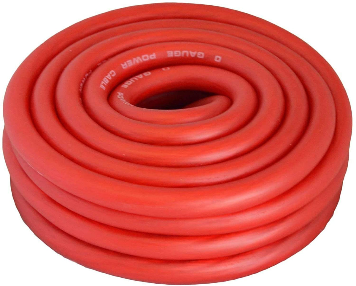 American Terminal 100 FEET 0 Gauge Blue & RED Power + Ground Wire Cable 1/0 Gauge CAR Audio