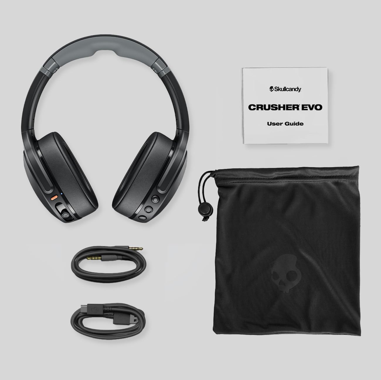 Skullcandy Crusher Evo Wireless Bluetooth Headphones with Multi-Sensory Bass, Noise Isolating Over-Ear Fit, Up to 40 Hours Battery, Microphone…