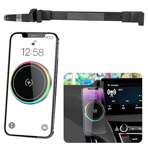 LUNQIN Car Magnetic Phone Mount for Acura RDX 2019 2020 2021 2022 2023 2024 2025 2026 Auto Interior Accessories Best Cellphone Holder Fast 15W