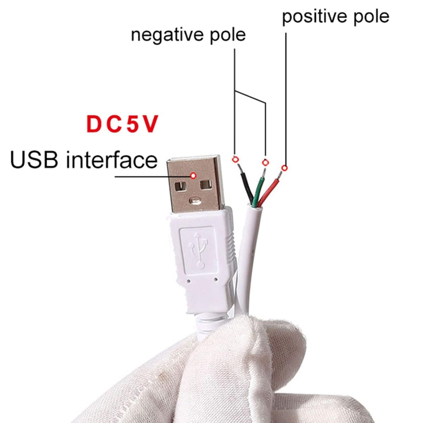 1 Pcs White DC5V USB LED Dimmer Extension Cable with On/Off Switch Adapter LED Dimming Controller for LED Light Bulb Lamps USB-Port Power Cable