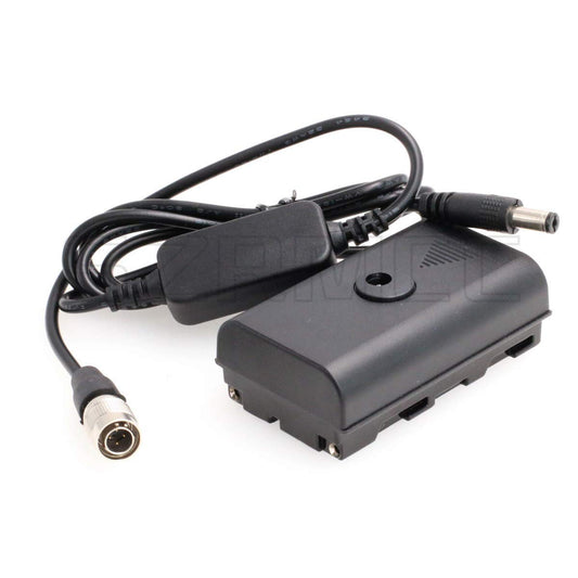 SZRMCC Hirose 4 Pin Male to NP-F970 Dummy Battery for Sony F5 F55 Camera to Atomos Shogun Ninja Inferno Monitor