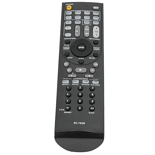 RC-762M Replacement Remote Control for Onkyo AV Receiver Home Theater System in Living Rooms or Rooms, No Programming or Pairing Needed, Replace