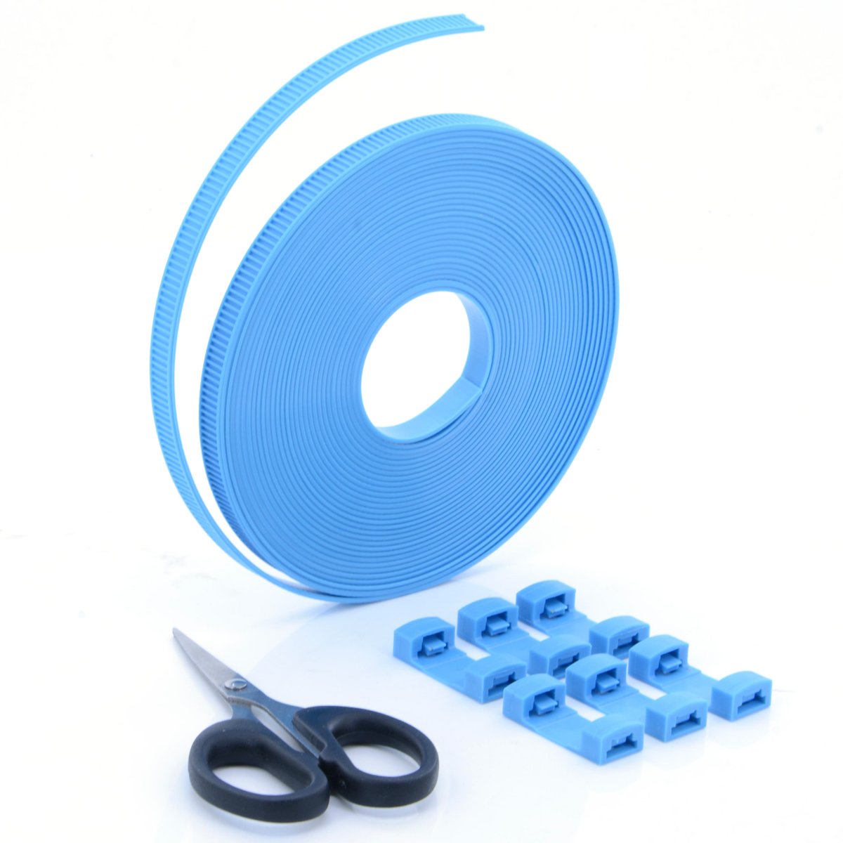 Zip Ties,Nylon Cable Ties For Binding Baggage Cargo,Ultra Long 8 Meters Cable Roll With Connectors - With Scissors - 1 Pcs/Pack
