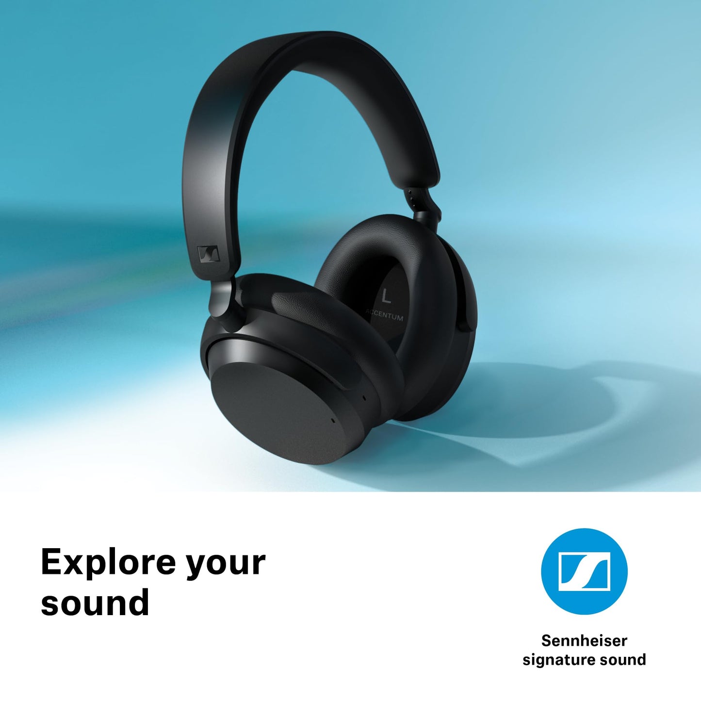 Sennheiser ACCENTUM Wireless Bluetooth Headphones Noise Cancelling - Up to 50HR Playtime, Hybrid Noise Cancelling (ANC), All-Day Comfort, Bluetooth…