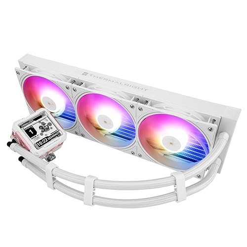 Thermalright FW PRO 360 ARGB MEW CPU Water Cooler with PWM Fan, 2000RPM Speeds,IPS LCD Screen with 320 * 320 Resolution,Liquid CPU Cooler,for