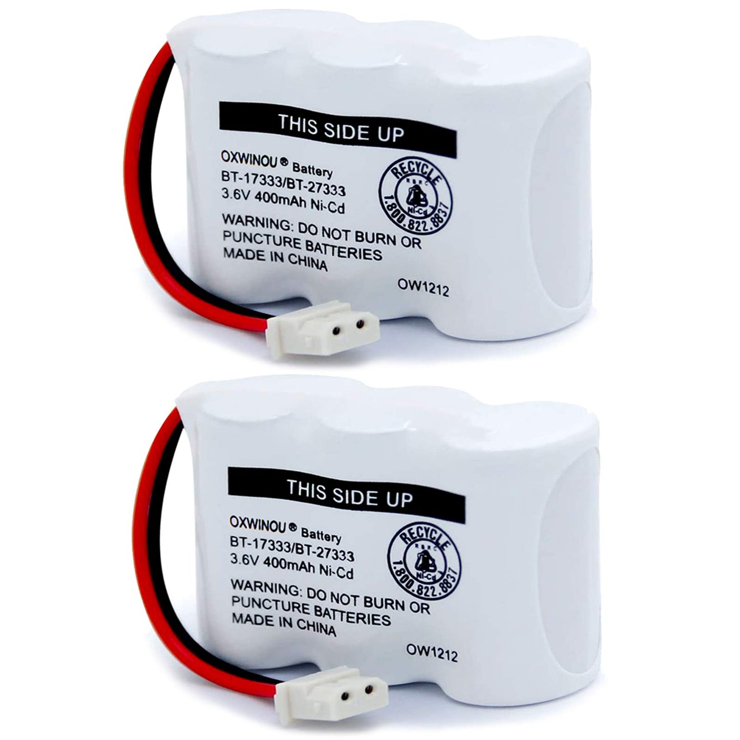 OXWINOU BT-17333 BT-27333 Handset Telephone Rechargeable Battery 2/3AA 3.6V NI-CD Cordless Phone Battery Compatible with BT17333 BT27333 BT-17233