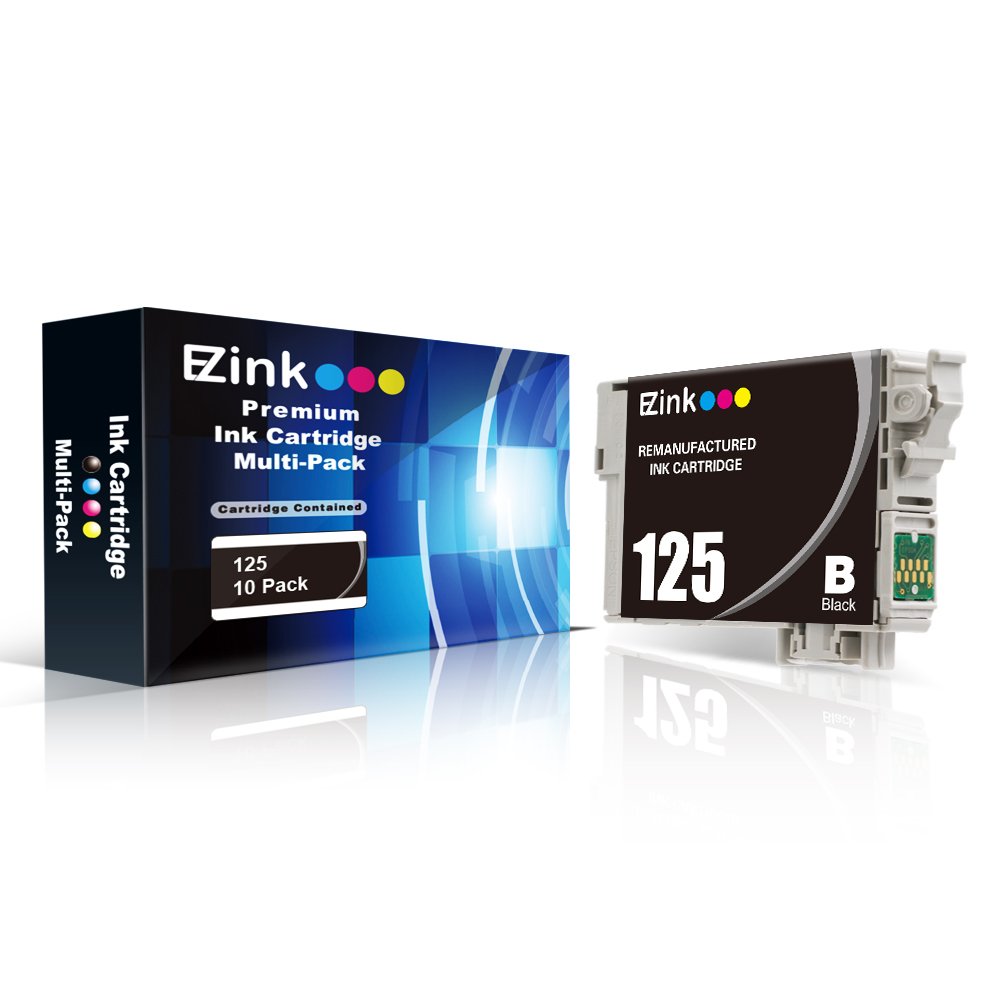 E-Z Ink (TM) Remanufactured Ink Cartridge Replacement For Epson 125 (4 Black, 2 Cyan, 2 Magenta, 2 Yellow) 10 Pack For Stylus NX125, NX127, NX130