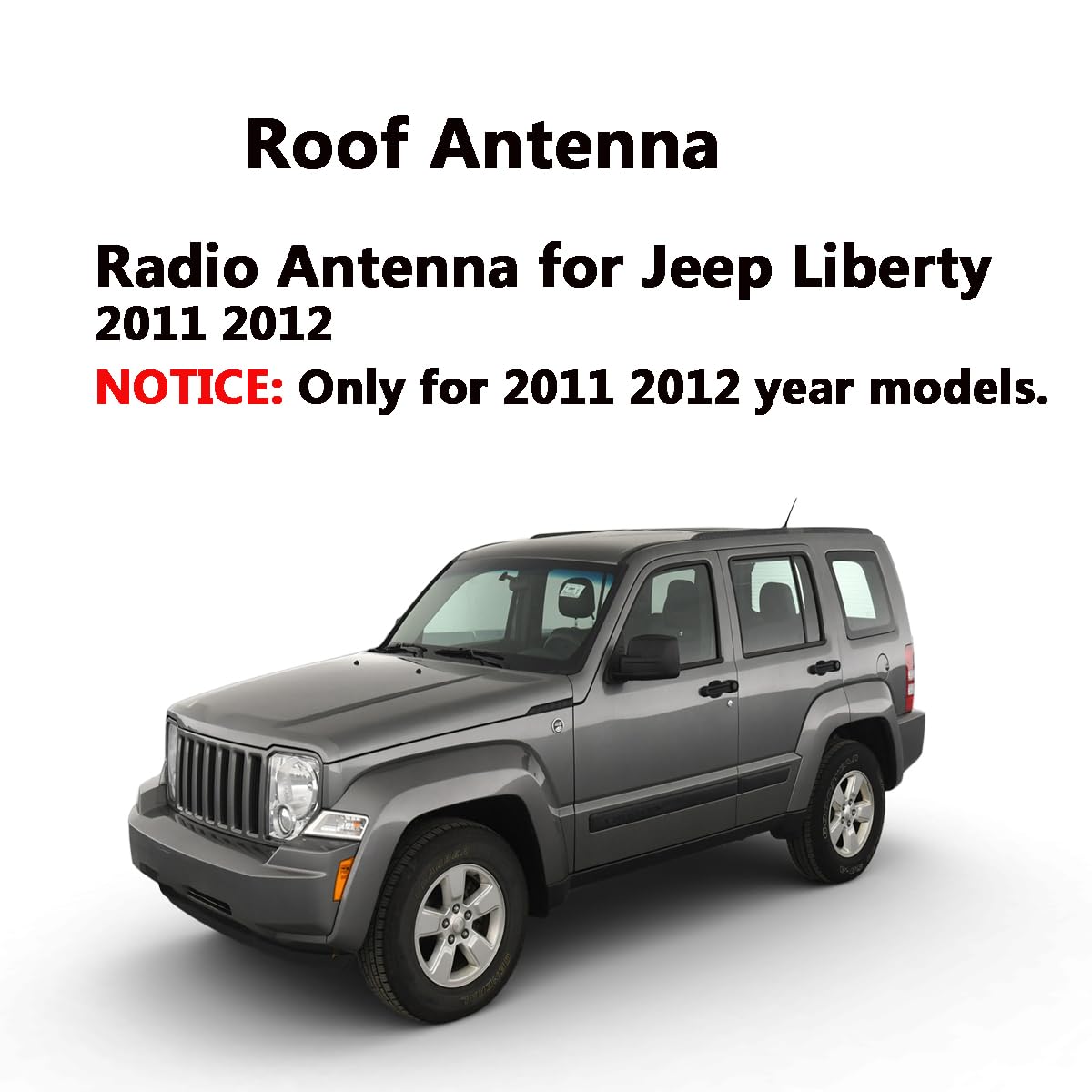 8 Inch Radio Antenna for Dodge Dart 2012-2016 & Jeep Liberty 2011-2012 | Car Wash Proof, Flexible Rubber Antenna | Durable Radio Antenna Replacement |