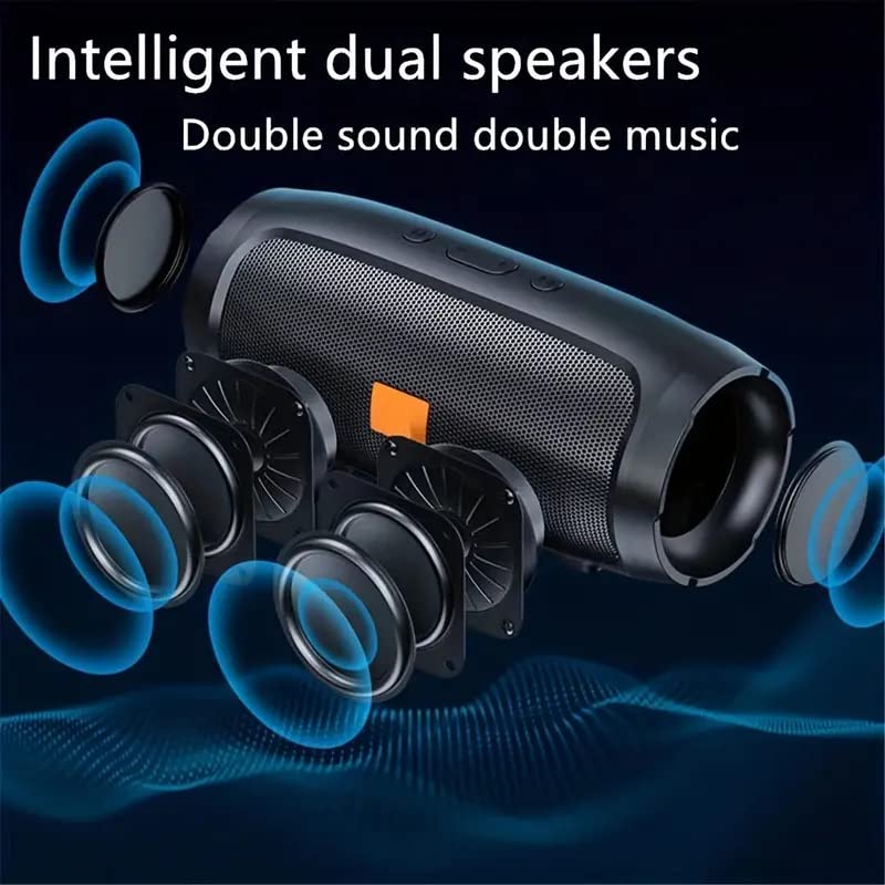 GOTFLYO Bluetooth Speaker, Portable Wireless Speaker for Family/Party/Outdoor/Beach, Electronics, Birthday Gifts, for Friends, Family (Black)