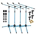 5Core Tripod Mic Stand 4Pcs Adjustable Holder Floor Microphone Boom Arm
