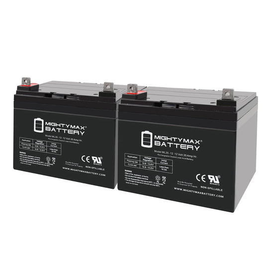 Mighty Max Battery, ML35-12 - 12 Volt 35 AH SLA Battery - Pack of 2