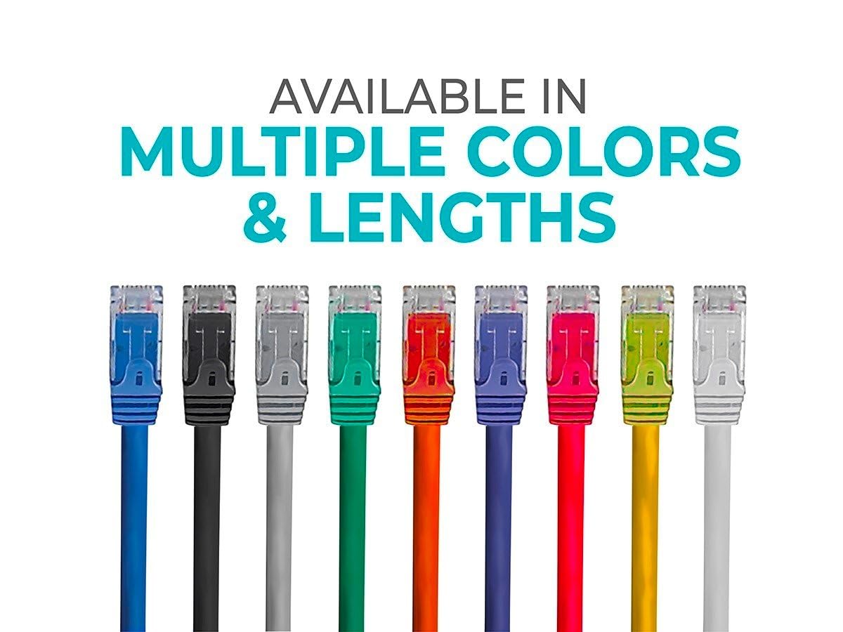 Monoprice Cat6 Ethernet Patch Cable - Snagless RJ45, 24AWG Stranded Pure Bare Copper Wire, 550Mhz, UTP, 50 Feet, Black - Flexboot Series