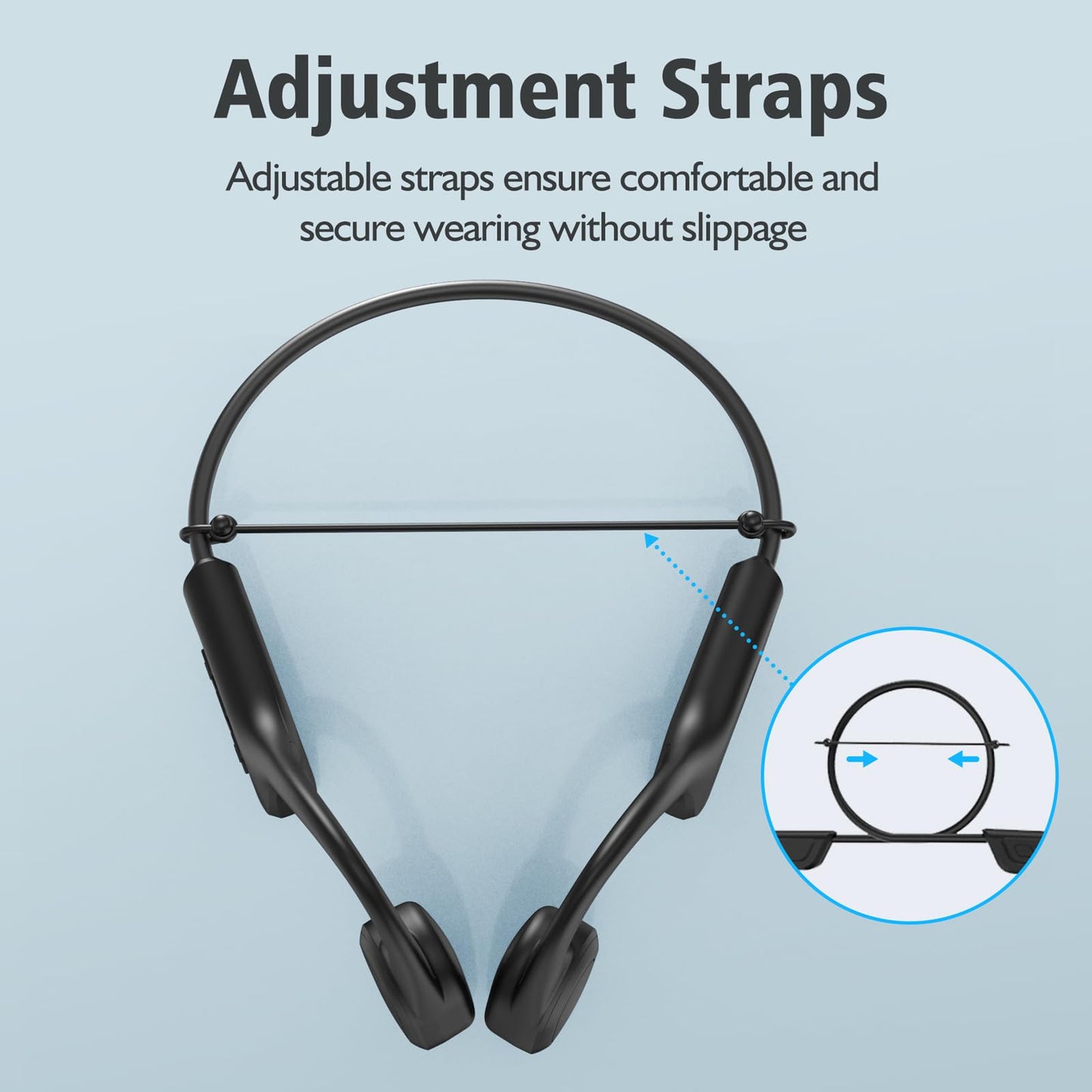 SilisoundTek Bone Conduction Headphones,Waterproof IP68,Wireless Bluetooth 5.3 Earphones with Microphone, Built-in 32GB MP3 Open Ear Bluetooth…
