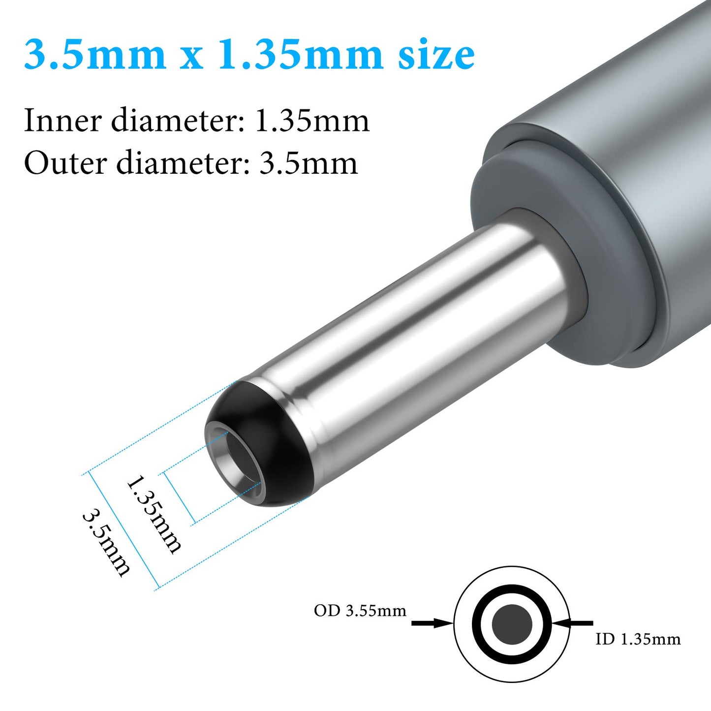 APETOO 6.6FT 5V USB to DC 3.5mm x 1.35mm Plug Charging Cable Replacement Charger Cord for Foreo Luna/Luna2/Luna3/Luna Mini & Mini2/FOREO ISSA Series