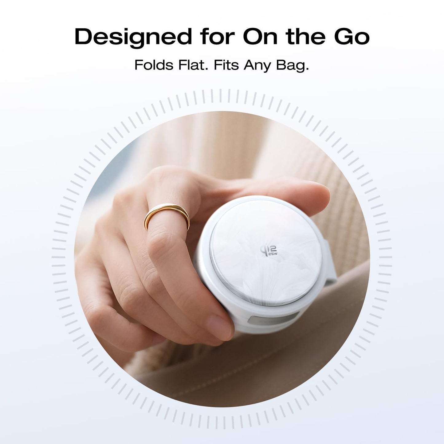 EF ECOFLOW Rapid Mag 3-in-1 Magnetic Wireless Charging Station, Qi2.2 25W Foldable MagSafe Charger Stand for iPhone 17/16/15, Apple Watch & AirPods