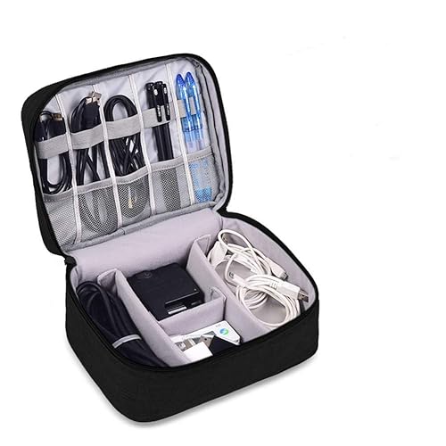 eMorevalue Travel Universal Digital Electronic Accessories Organizer Case Water Resistant Cable Storage Bag Gadget Tools Box Pouches Purse Phone Cord