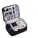 eMorevalue Travel Universal Digital Electronic Accessories Organizer Case Water Resistant Cable Storage Bag Gadget Tools Box Pouches Purse Phone Cord