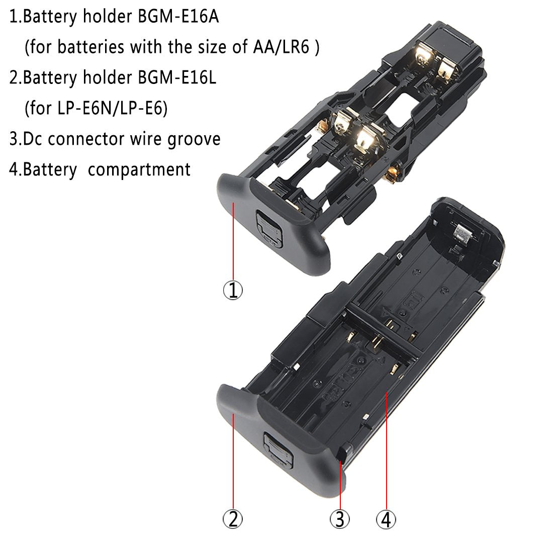 DSTE Pro BG-E16 Vertical Battery Grip + 2X LP-E6 Compatible with Canon 7D Mark II Digital Camera